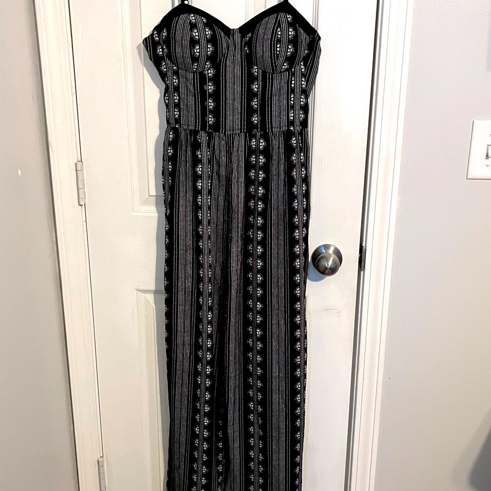 Black and White One Piece Jumpsuit.